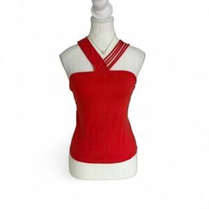 Y2K Guess Vintage 2000s Halter Fitted Top For Spring Summer Going Out Top Size M